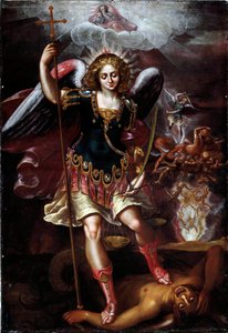 Szent Mihály arkangyal (olaj, fa