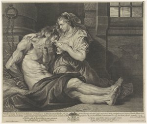 Cimon in Pero (Caritas Romana) alkotó: Cornelis van Caukercken