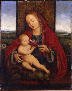 A Madonna és a gyermek trónolt alkotó: Cornelis van Cleve