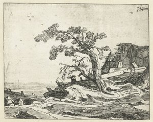 Táj fa Négy tájkép (sorozat címe) alkotó: Cornelis van Kittensteyn (attributed to)