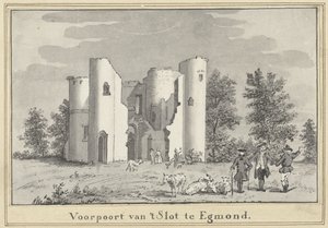Az egmondi vár romjai alkotó: Cornelis van Noorde (attributed to)