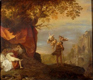 Cymon és Iphigenia, 1630-1640 alkotó: Cornelis van Poelenburgh or Poelenburch