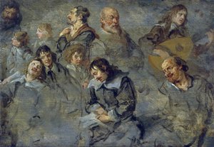 Schut, Cornelis (1597-1655) tanulmányai a férfifejekről