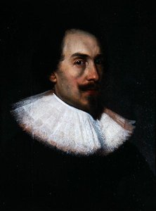 Ismeretlen úriember fehérgallérosban (olaj a panelen) alkotó: Cornelius Jansen