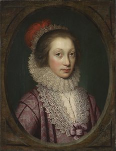 Egy nő portréja, valószínűleg Elizabeth Boothby, 1619 alkotó: Cornelius Janssen van Ceulen