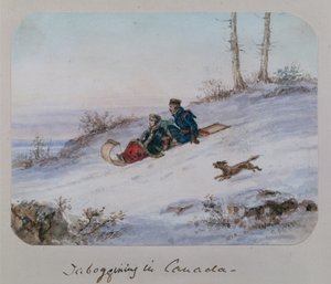 Tabogging Kanadában alkotó: Cornelius Krieghoff