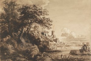 Táj kastély alkotó: Cornelius Varley