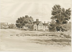 Oaken - Farm House: szépia mosás rajz, 1820. augusztus 5