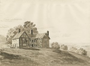 Patshull Park – Lodge: szépia mosás rajza, 1820. aug