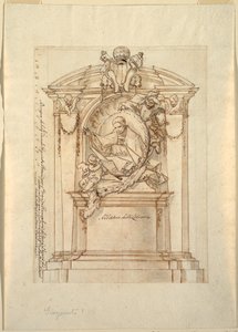 Rajz, Emlékmű terv, 1750 körül