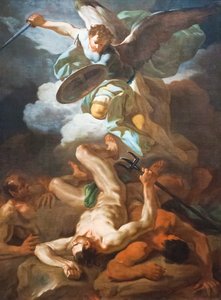 Szent Mihály arkangyal legyőzi a Sátánt (olaj, vászon)