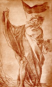 Tervezés egy apostolfigurára a pármai katedrális kupolájához alkotó: Antonio da Correggio