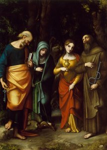 Szent Péter, Márta, Mária Magdolna és Leonárd, kb. 1515.