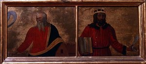 Noé és David (tempera a panelen) alkotó: Cosimo Rosselli