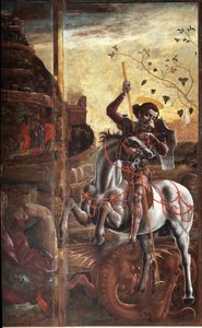 Szent György és a sárkány. Részlet - olaj, vászon