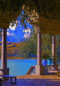 Pergola – kilátás a hegyi tóra alkotó: CosmoZach