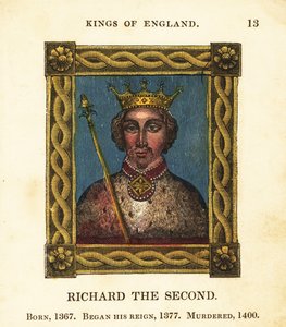 Második Richárd király portréja, II. Richard angol király 1367-ben született, 1377-ben uralkodott és 1400-ban meggyilkolták alkotó: Cosmo Armstrong