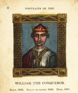 I. Vilmos hódító angol király portréja, 1023-ban született, 1066-ban kezdett uralkodni és 1087-ben halt meg alkotó: Cosmo Armstrong