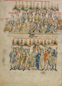 IV. merániai Berthold családja. Hedwig és Heinrich házassága, 1353 alkotó: Court workshop of Duke Ludwig I