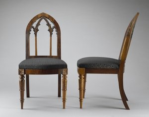 Pár oldalsó szék, c. 1844 (rózsafa; kőris) alkotó: Crawford Riddell