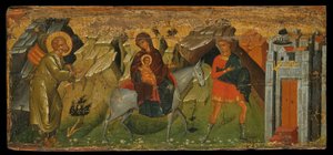 Repülés Egyiptomba (tojástempera a panelen)