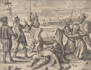Harc a flamand tejelő tehénért, 1646.