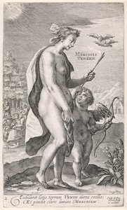 Délután Meridies Veneris (cím a tárgyon) The Four Times of the Day (sorozat címe) alkotó: Crispijn van de Passe (I)