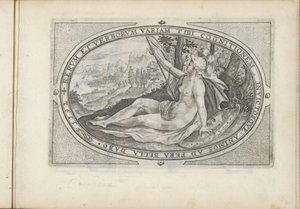 Minerva Istenek és istennők, akik részt vesznek Párizs ítéletében (sorozat címe) alkotó: Crispijn van de Passe (I)