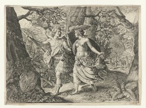 Circe harkályt csinál Picust Ovidius metamorfózisai (sorozat címe) alkotó: Crispijn van de Passe (II) (after)