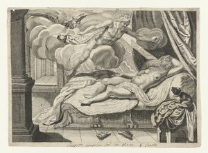 Jupiter és Semele Ovidius metamorfózisai (sorozat címe) alkotó: Crispijn van de Passe (II) (attributed to)