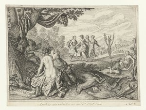 Apuliai juhászkutya olajfává változott Ovidius metamorfózisai (sorozat címe) alkotó: Crispijn van de Passe (II) (workshop of)