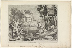 Leto (Latona) a líciaiakat békává változtatja Ovidius metamorfózisai (sorozat címe)