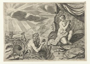 Scylla Glaucus elől menekül Glauci szerelmes Scyllába (cím a tárgyon) Ovidius metamorfózisai (sorozat címe)