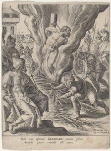 Eleázárt Antiochus elégette alkotó: Crispijn van de Passe I after Maarten de Vos