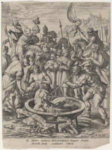 A hét makkabeus testvér, akit Antiochus megölt alkotó: Crispijn van de Passe I after Maarten de Vos