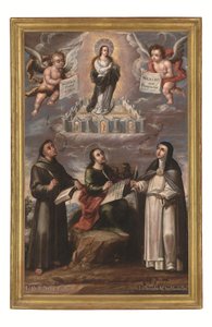 Isten misztikus városa, 1700 körül (olaj, vászon) alkotó: Cristobal de (workshop of) Villalpando