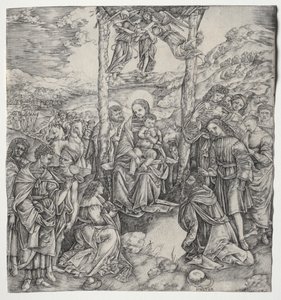 A mágusok imádása alkotó: Cristofano Robetta
