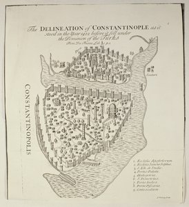 Konstantinápoly térképe 1422-ben