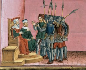 A papok emlékeztetik Poncius Pilátust, hogy Jézus megjövendölte a feltámadását alkotó: Cristoforo De Predis