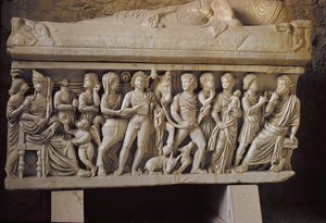 Hippolytus és Phaedra, részlet egy szarkofág oldaláról