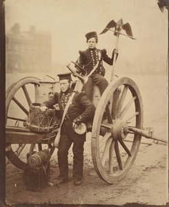 Gritten trombitás és Lang trombitás Woolwichban, 1856. alkotó: Cundall and Howlett