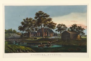 Esemény - október/ The Village Inn alkotó: Currier and Ives