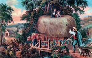 Haying Time, Az utolsó rakomány, 1868. alkotó: Currier and Ives