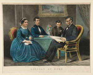 Lincoln otthon alkotó: Currier and Ives