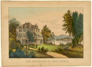 Lord Byron rezidenciája alkotó: Currier and Ives
