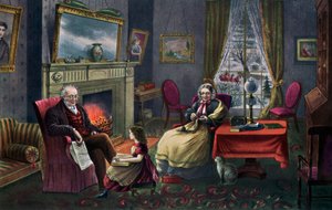 A pihenés időszaka, öregség, 1868. alkotó: Currier and Ives