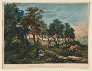 Az Alkonyat Óra. alkotó: Currier and Ives