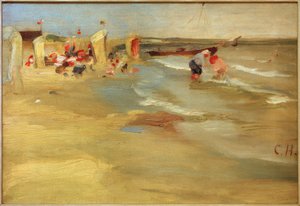 Binz strandján, Rügen szigetén alkotó: Curt Herrmann