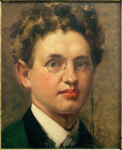 Önarckép, en face, csipesszel alkotó: Curt Herrmann