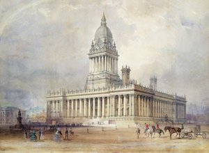 Tervezés a Leedsi Városháza számára alkotó: Cuthbert Brodrick